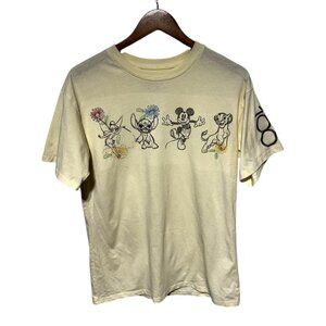 Disney 100 Embroidered T-Shirt Cream Size XS